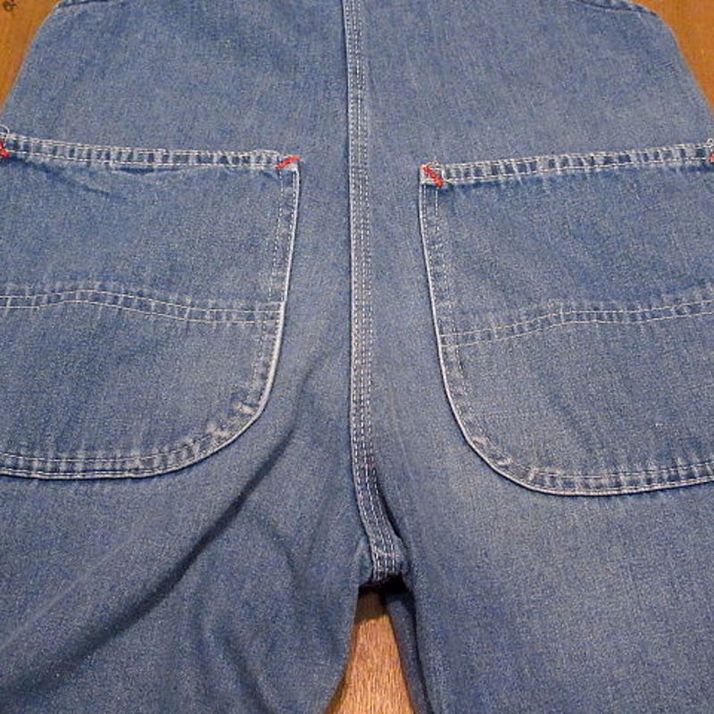 ビンテージ70's○BIG MACバットダイデニムオーバーオール W78cm