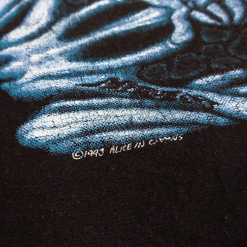 ALICE IN CHAINS 93年 ヴィンテージ バンド tシャツ 美品 ビンテージ90's○ALICE IN CHAINS 1993年ツアーTシャツ黒size L○2