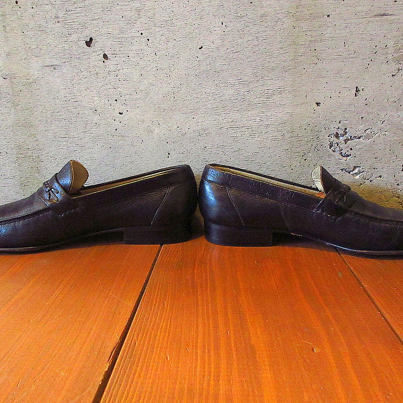 ビンテージ○FLORSHEIM Uチップローファー黒size 8 1/2D○231220k7-