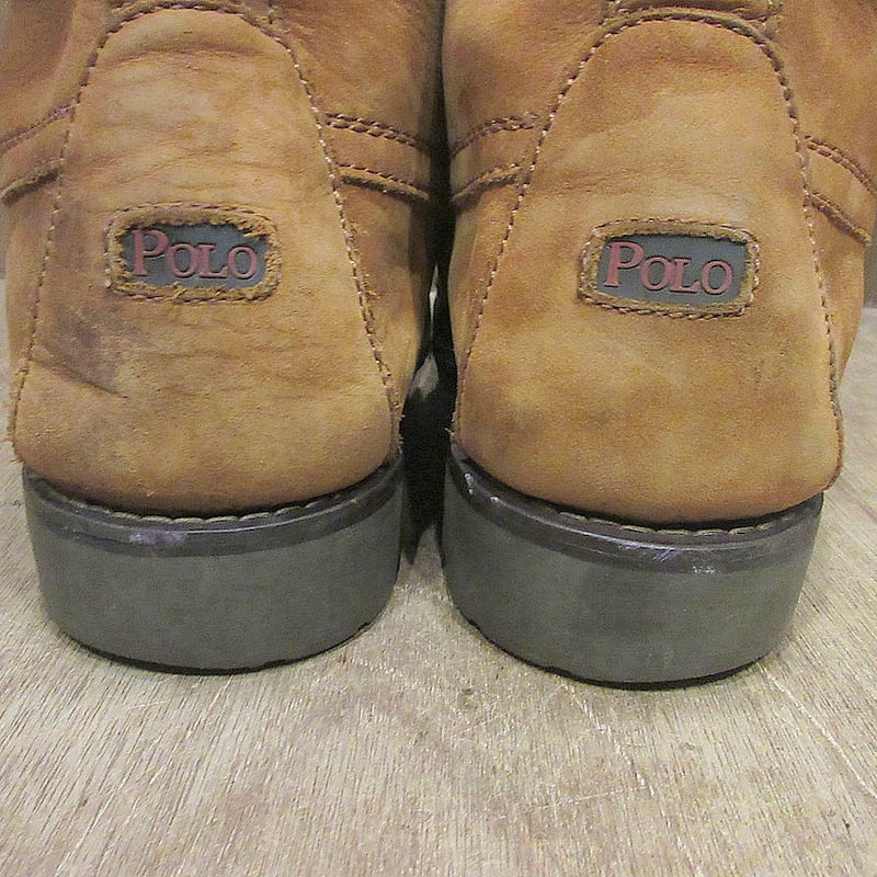 ビンテージ○Ralph Laurenベルト付きレザーワークブーツ茶size ビンテージ○Ralph Laurenベルト付きレザーワークブーツ茶size