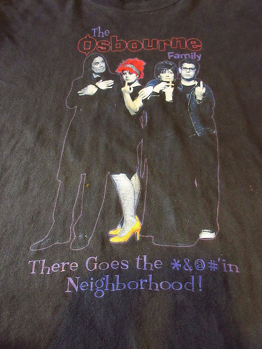 ビンテージ90's○The Osbourne FamilyプリントTシャツ黒size XL