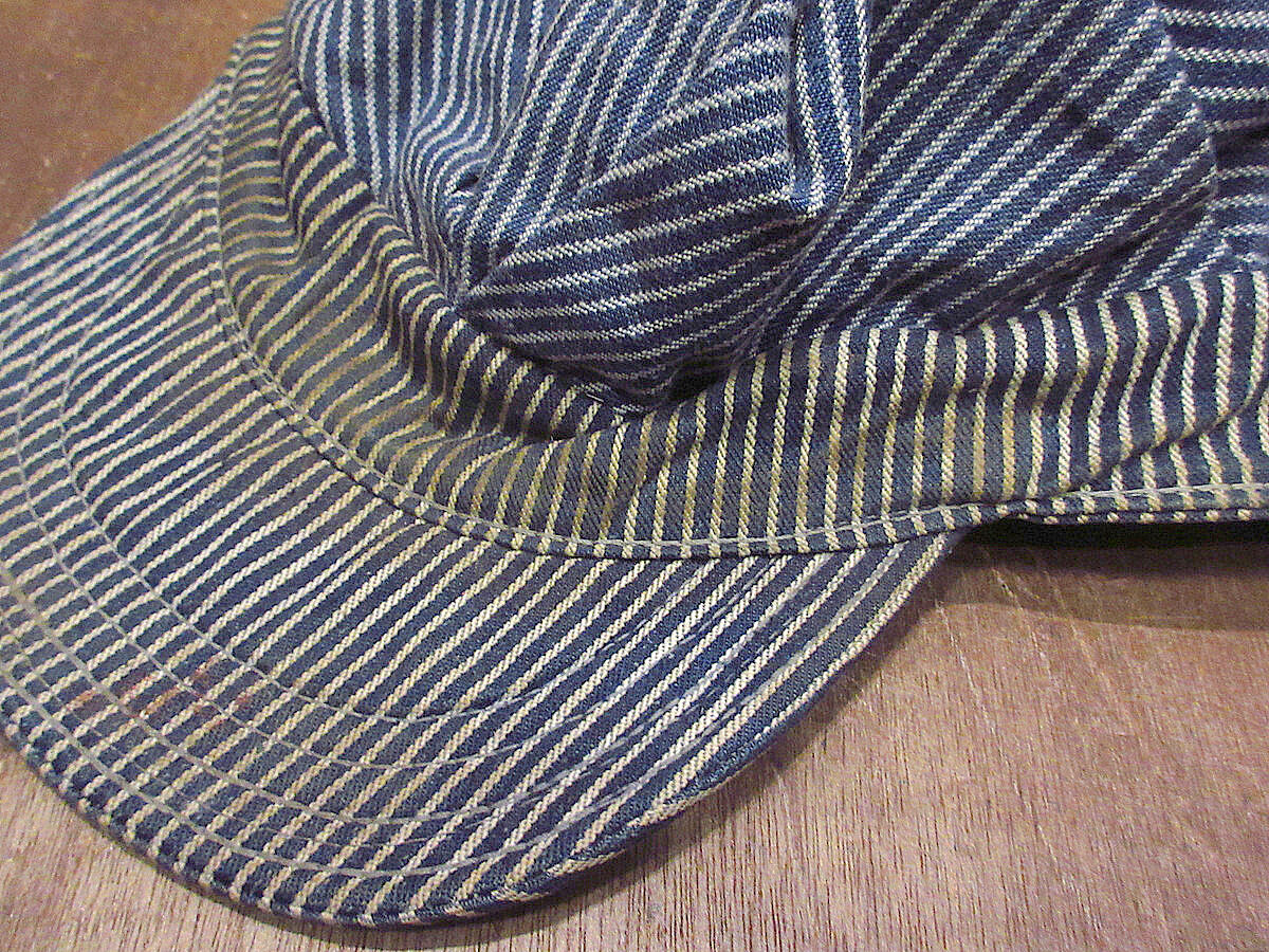 ビンテージ50's○PENNEY'S PAY DAYヒッコリーストライプワークキャップ