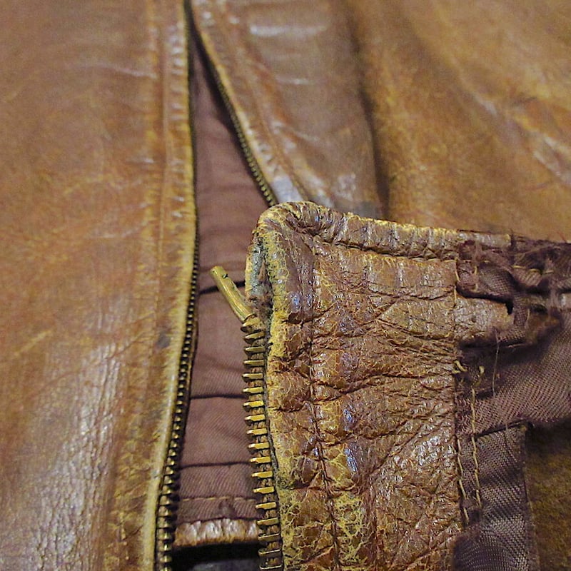 ビンテージ40's○レザースポーツジャケット茶○220822r8-m-jk-lt古着