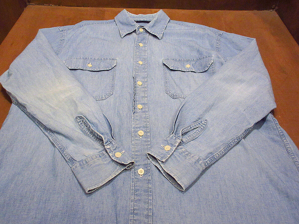 ビンテージ90's○nauticaコットンシャンブレーシャツsize L/G○220811k5...