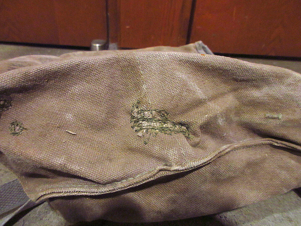 ビンテージ50's○U.S.NAVY ND MARK Vガスマスクバッグ○210720s5-b