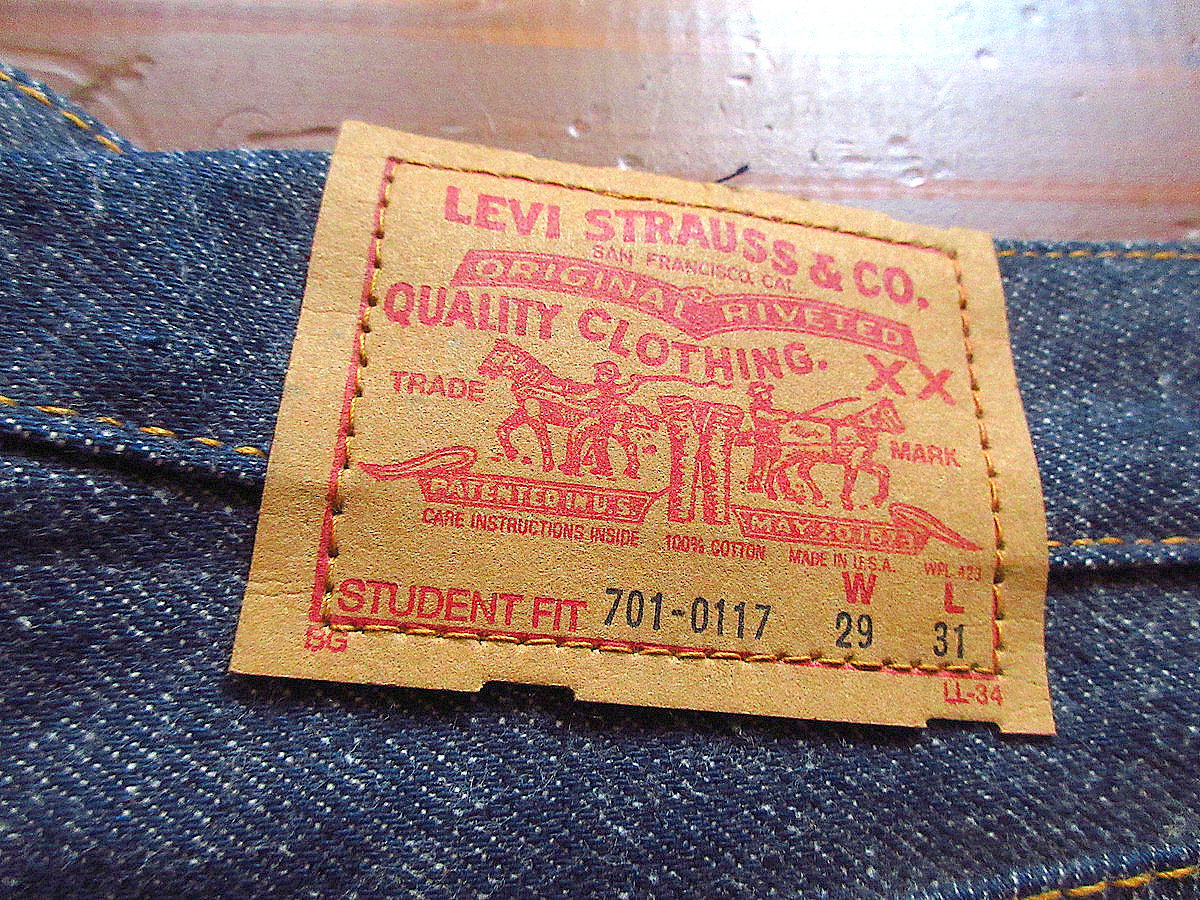 ビンテージ80's○DEADSTOCK Levi's 701表記W29 L31○240119k