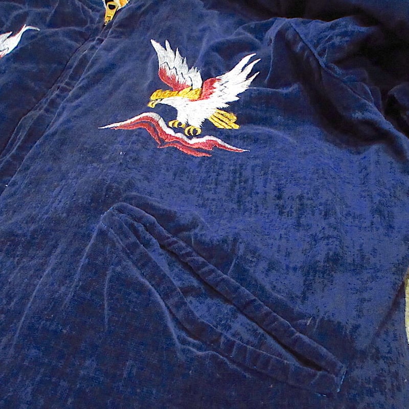 ヴィンテージ ALASKA スカジャン リバーシブル スーベニア 50s 60s Vintage 50's Japanese Souvenir Reversible Eagle&Tiger Satin