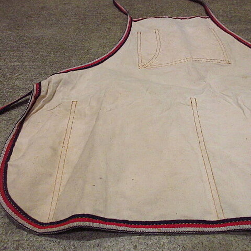 ビンテージ○キャンバスワークエプロン○210102f1-apr古着小物