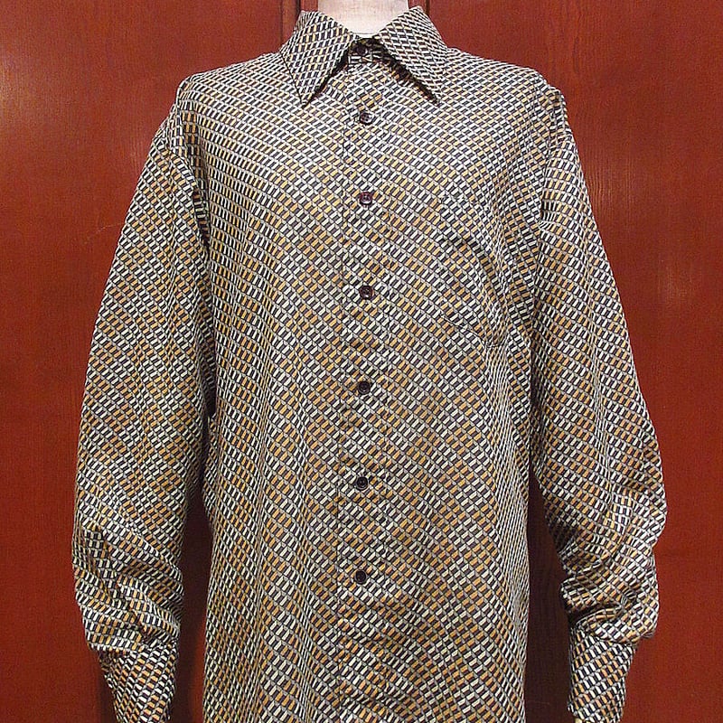 70's vintage 幾何学模様 長袖シャツ 70's vintage 幾何学模様 長袖シャツ