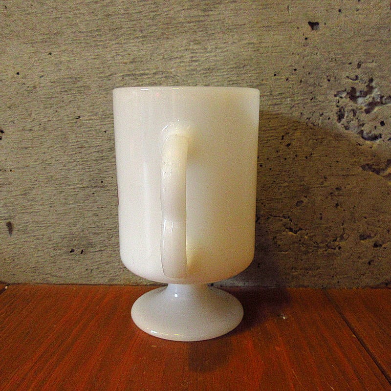 バーガーキング2個セット　ステッカー付き　フェデラル　ミルクガラス　フッテッド バーガーキング2個セット ステッカー付き フェデラル ミルクガラス