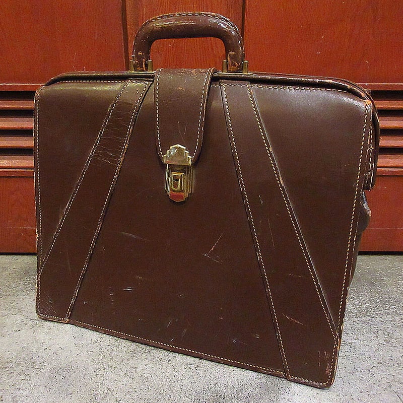 ビンテージ~60's○ミリタリーレザーブリーフケース茶○230921i6-bag