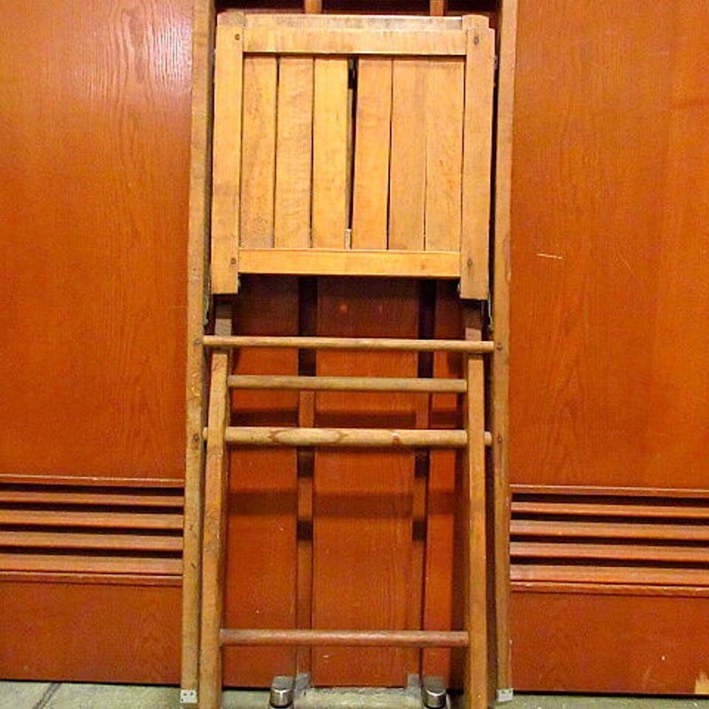 ビンテージ○SIMMONS ウッドフォールディングチェア○210202f3-chr