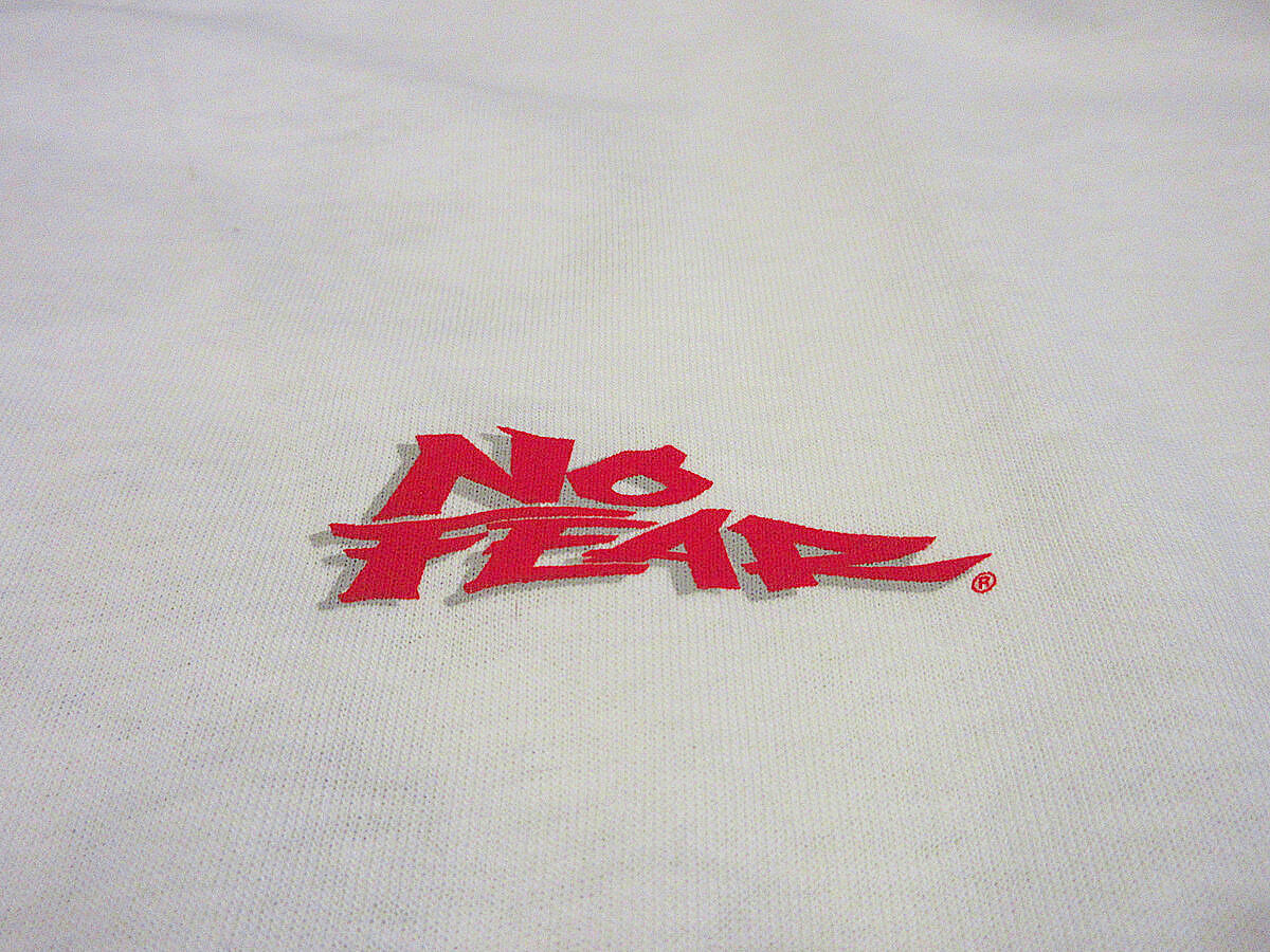 ビンテージ90's○DEADSTOCK NO FEAR SNICKERS両面プリントT