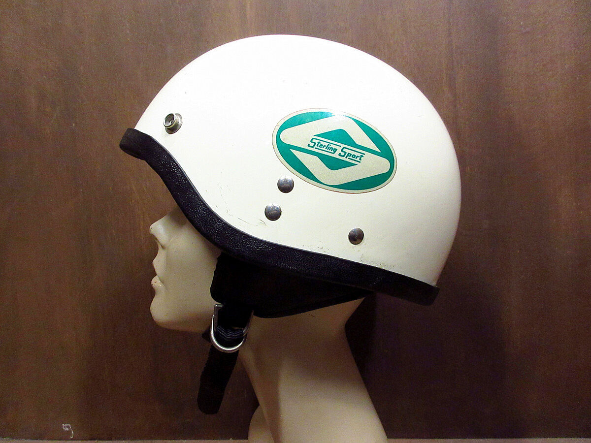 ビンテージ60's○Sterling Sport ハーフヘルメット白 L○210714j6-h