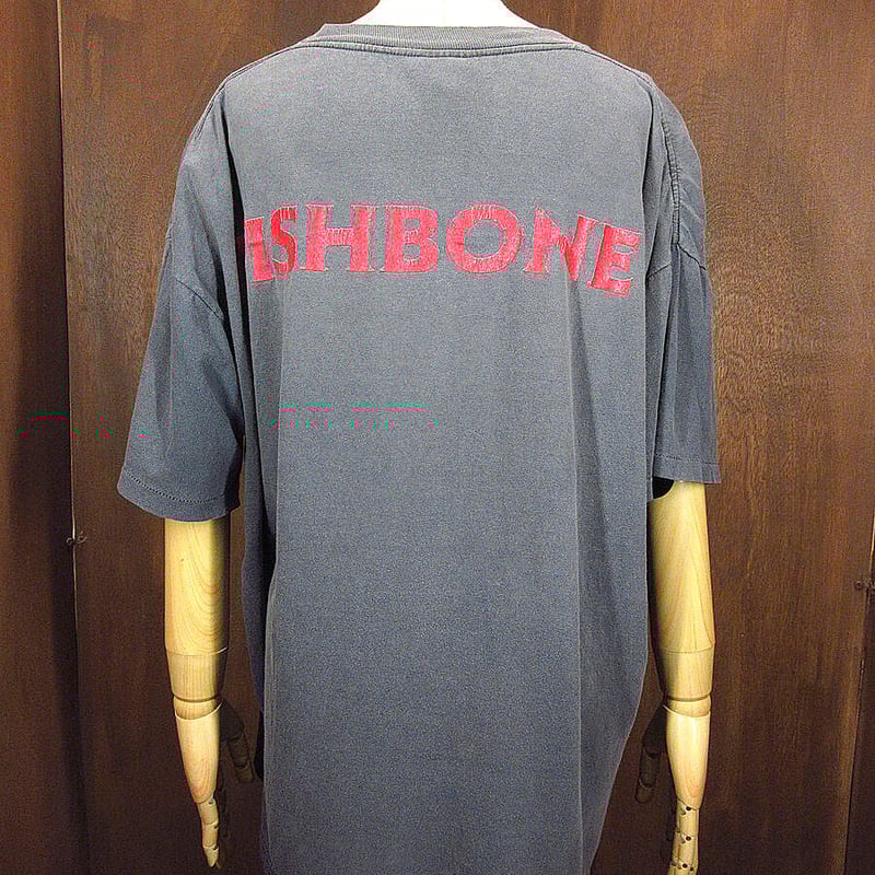 ビンテージ90's○FISHBONE両面プリントTシャツ黒size XL○210828s5-m