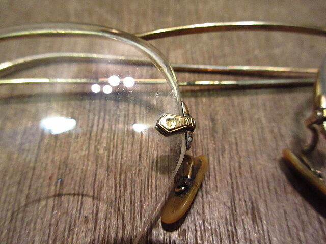 推定50年代 B＆L ブラウンウッド ブローフレーム 1/10 12kgf 米国製ヴィンテージ メガネ 初期型 B&Lボシュロム サーモント
