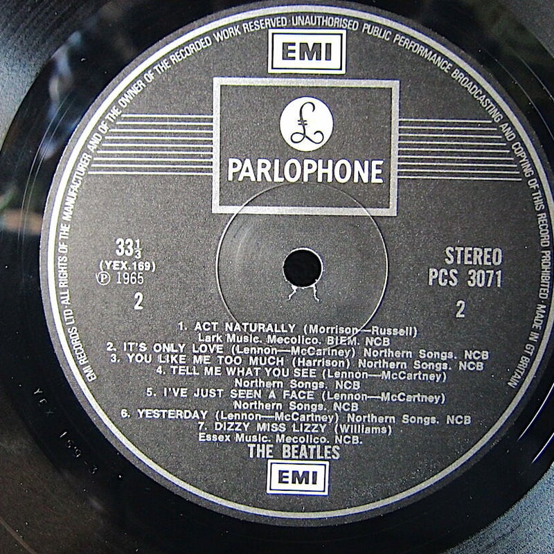 THE BEATLES HELP! UK版STEREO PCS3071 ヘルプ! The Beatles – Help! – Vinyl (Blue-label, LP, Album, Stereo