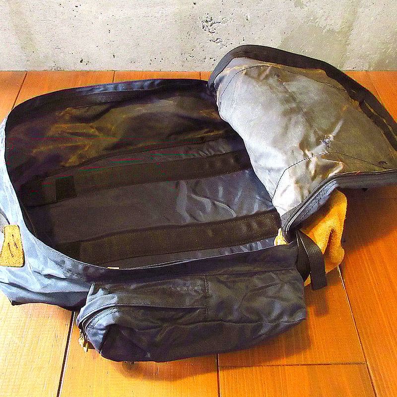 ビンテージ90's○L.L.Beanボトムレザーナイロンバックパック紺