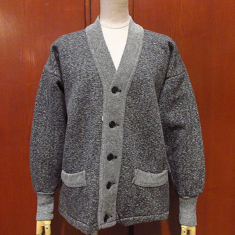 50s ごま塩スウェットカーディガンsalt &pepper カーディガン