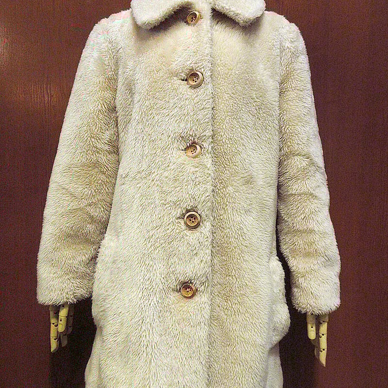 ビンテージ70's○White Stagレディースフェイクファーコート ビンテージ70's○White Stagレディースフェイクファーコート