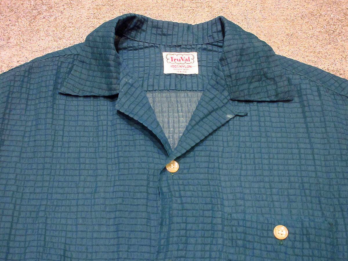 【NOS】 スペシャルビンテージ 50s Tru Val シアーシャツ ナイロン NOS】 スペシャルビンテージ 50s Tru Val シアーシャツ ナイロン