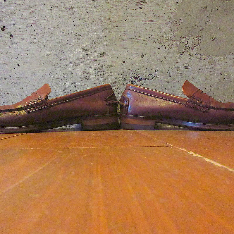 ビンテージ-60's○レザーペニーローファー赤茶○250516j6-m-lf