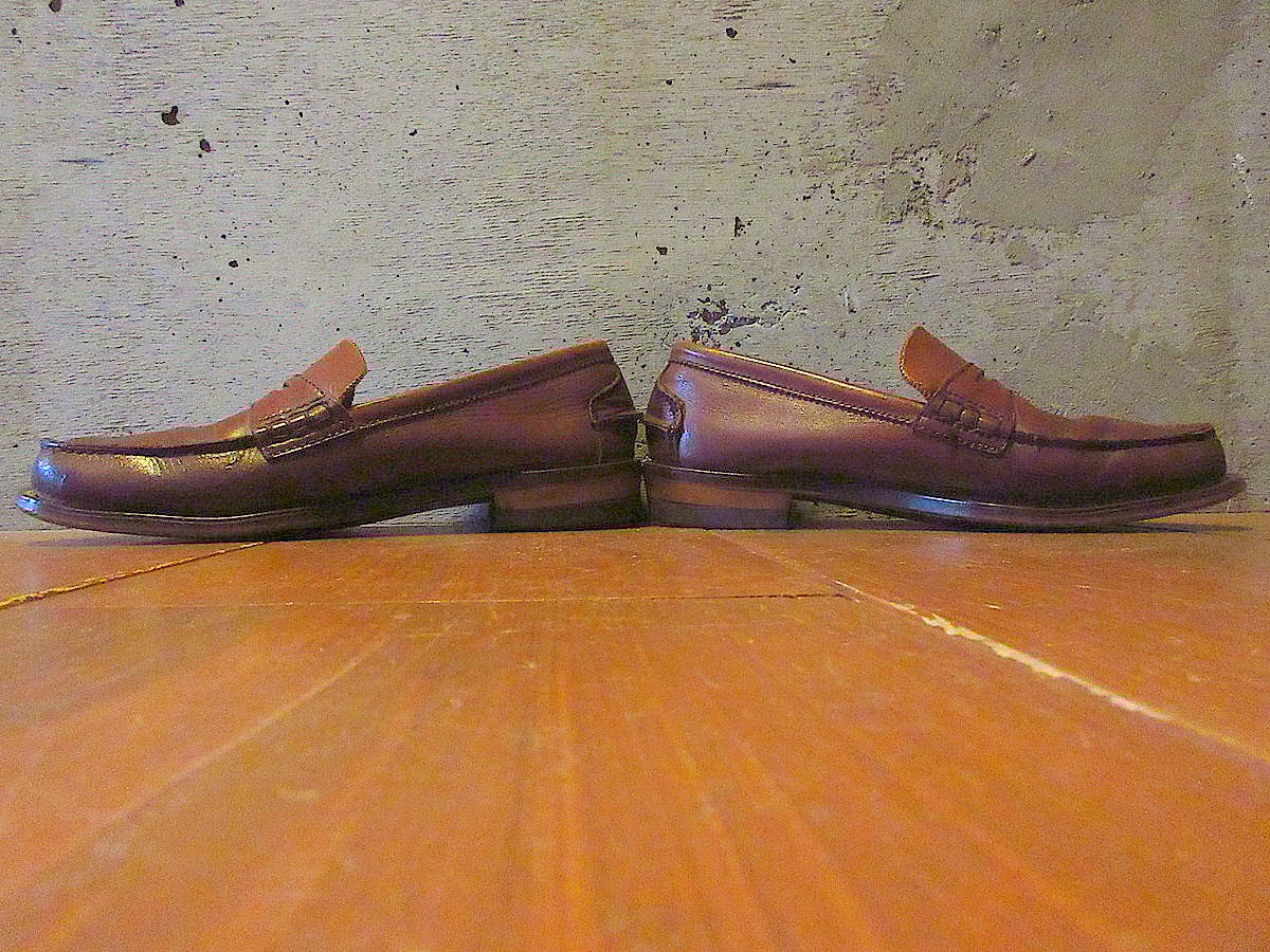 定価の半額以下　 ヴィンテージ加工 レザー ペニーローファー G.H.BASS & CO.○WEEJUNSレディースペニーローファー