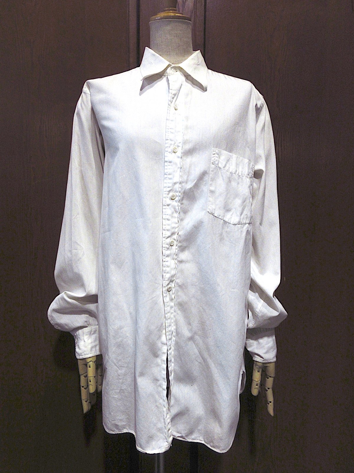 ビンテージ50's○ARROWマチ付き長袖ドレスシャツsize 15 34○260315m1-
