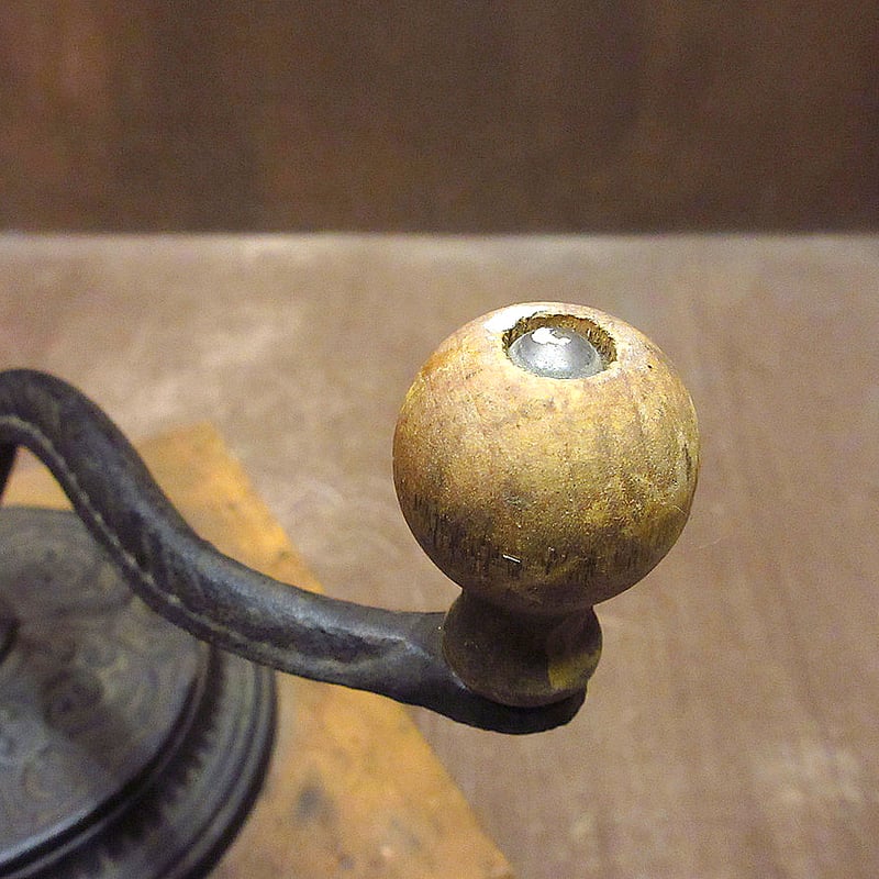 ビンテージ-1900's○ウッド×キャストアイアンコーヒーミル○231206j3