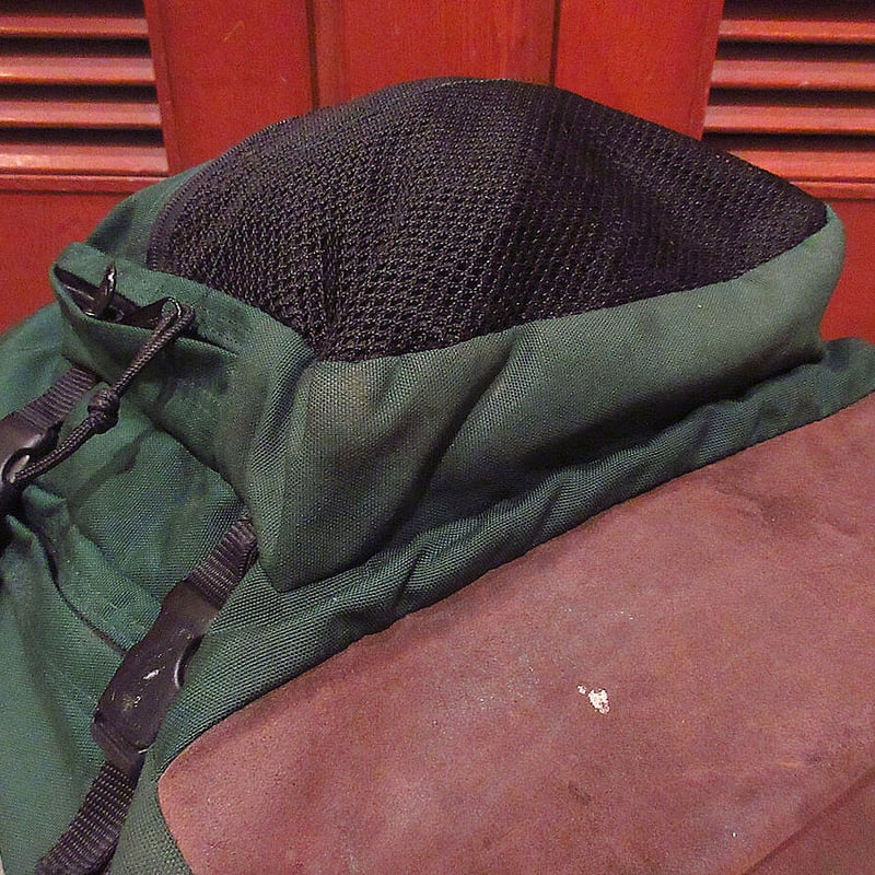 MADE IN U.S.A. EASTPAKボトムレザーバックパック深緑○210613f9