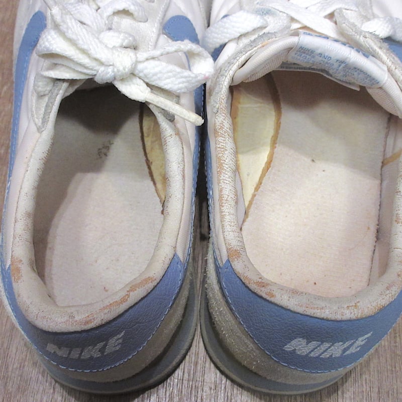 ビンテージ80's○NIKEスウェード×ナイロンスニーカー白×青size 7 ビンテージ80's○NIKEスウェード×ナイロンスニーカー白×青size 7
