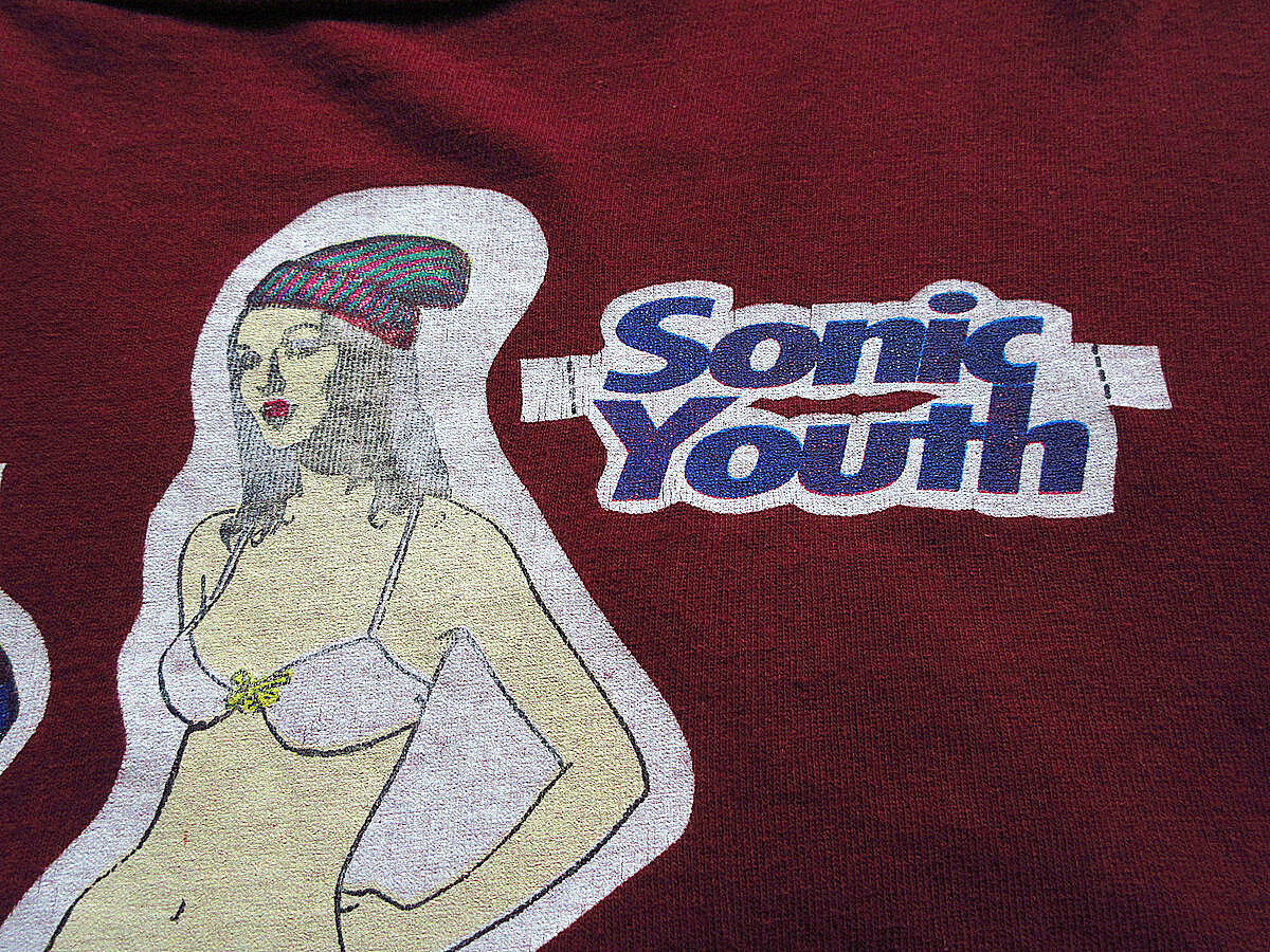 ビンテージ90's○SONIC YOUTHペーパードールプリントTシャツsize XL