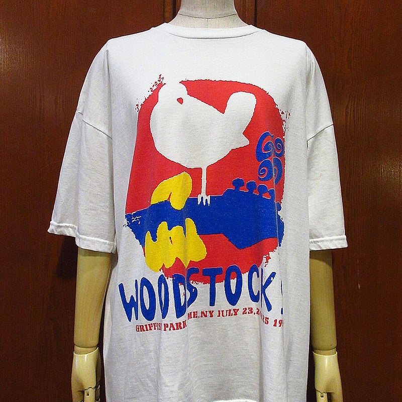 ビンテージ90's○WOODSTOCK 99プリントTシャツ白size XL ビンテージ90's○WOODSTOCK 99プリントTシャツ白size XL