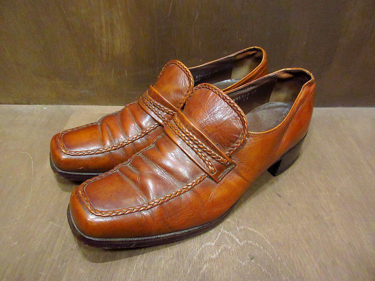 【希少 80年代米国製】FLORSHEIMローファー US9EEE ビンテージ80's○FLORSHEIM designer collection レザーローファ