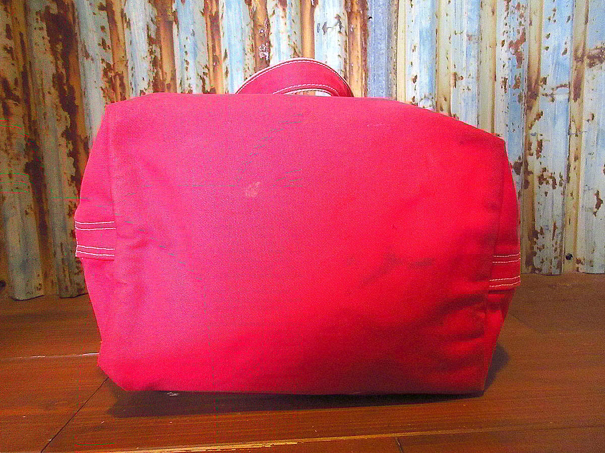 LAND'S ENDキャンバストートバッグ赤○250430k7-bag-ttランズ