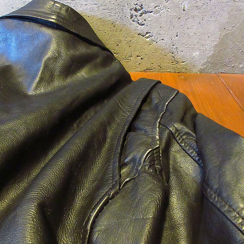 ビンテージ80's○BLLダブルライダースジャケット黒○250414j6-m