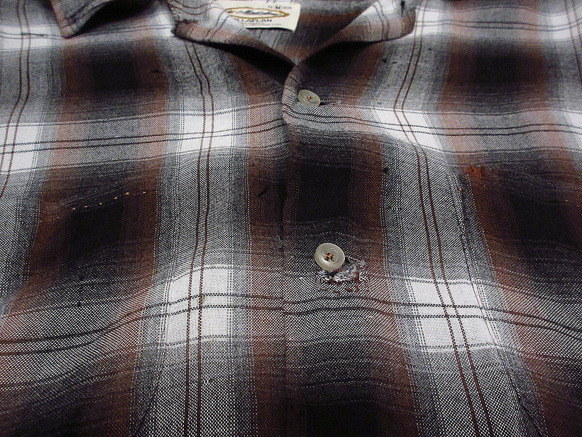 80s usa製　Manhattan pコート　オンブレ　シャドーチェック 80s usa製Manhattan pコートオンブレシャドーチェック