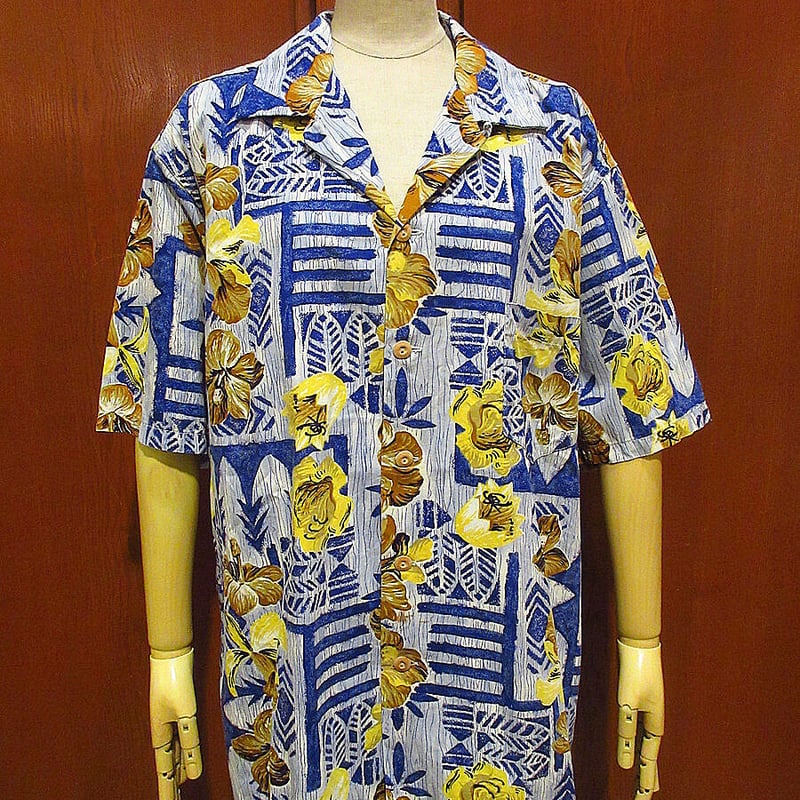 vintage sears HAWAII アロハシャツ　オープンカラー ビンテージハワイアン・OLDアロハシャツ入荷です！！ | 函館の古着屋 Hamburg Cafe (ハンバーグカフェ) 