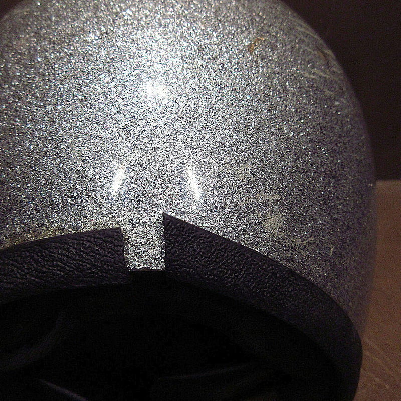 ビンテージ70's○MONARCH X1001ジェットヘルメットメタリックシルバー