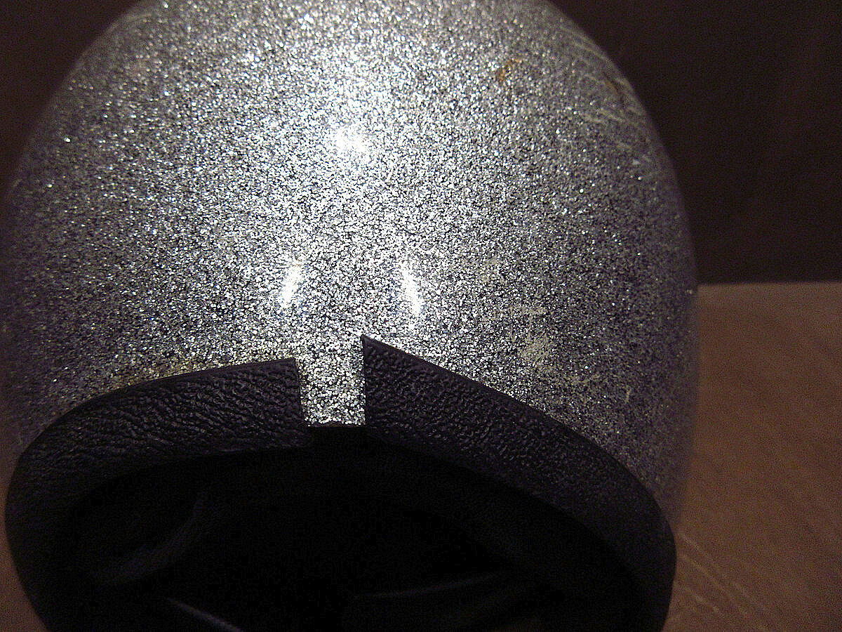 ビンテージ70's○MONARCH X1001ジェットヘルメットメタリックシルバー
