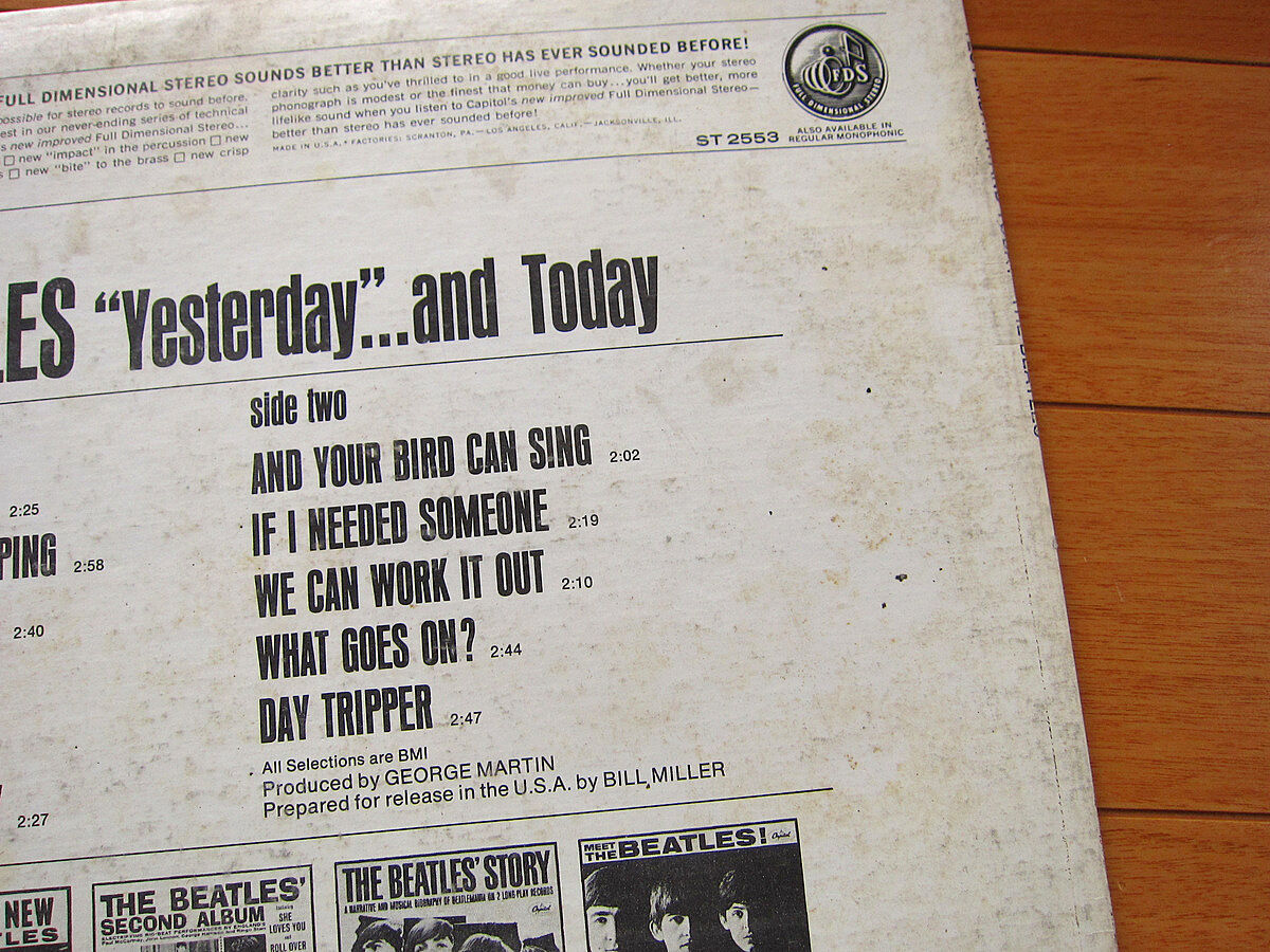 THE BEATLES○Yesterday And Today APPLE ST-2553○2