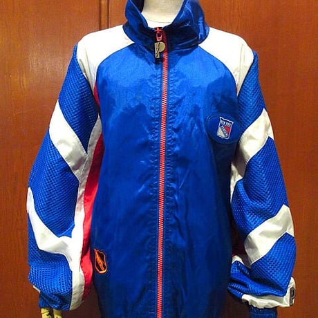 PRO PLAYER　ナイロンジャケット　セットアップ　90s　XL 90s ナイロンセットアップ ジャケットパンツ白紺CERRUTISPORTy2k
