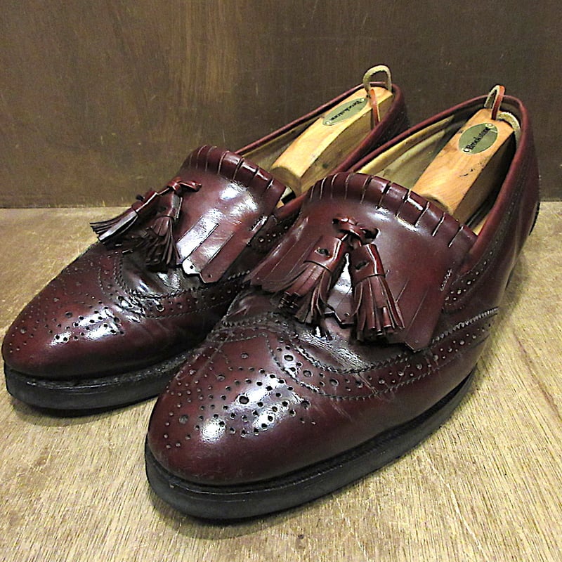 ビンテージ○BOSTONIANレザータッセルローファー赤茶size 10 1/2D/B