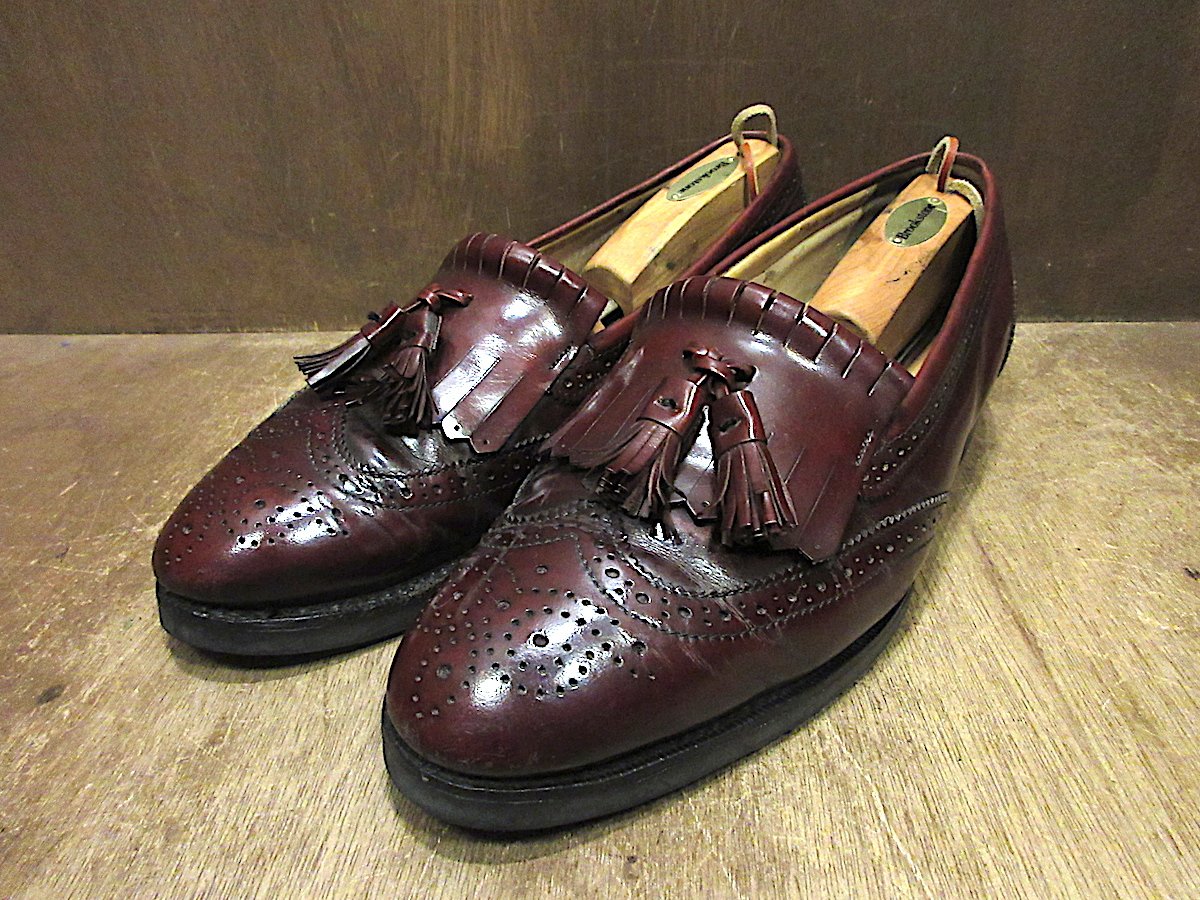 ビンテージ○BOSTONIANレザータッセルローファー赤茶size 10 1/2D/B