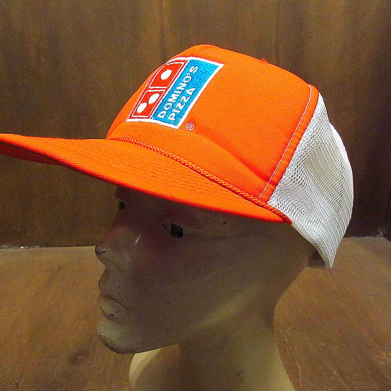 ビンテージ70's80's○DOMINO'S PIZZAスナップバッグメッシュキャップ