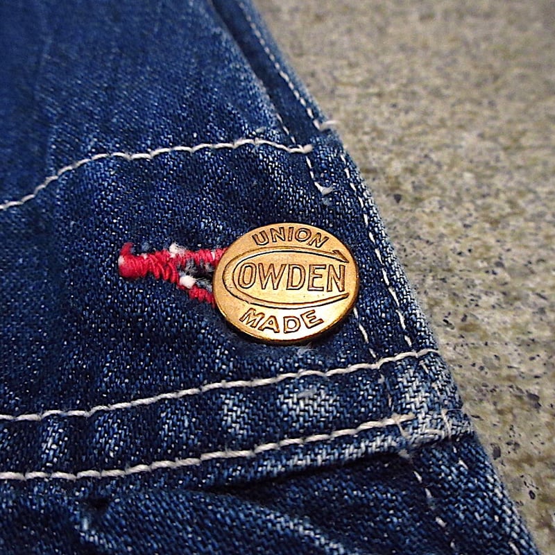 ビンテージ50's○COWDENデニムオーバーオール実寸W108cm○220725c4-m-o