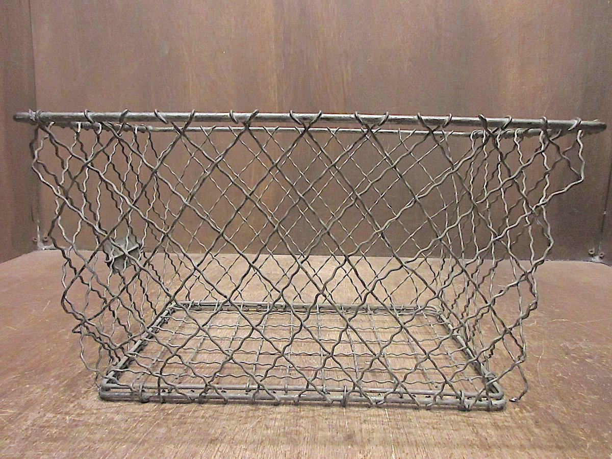 ビンテージ○メタルワイヤーバスケット○251106z6-bxs金属バスケット