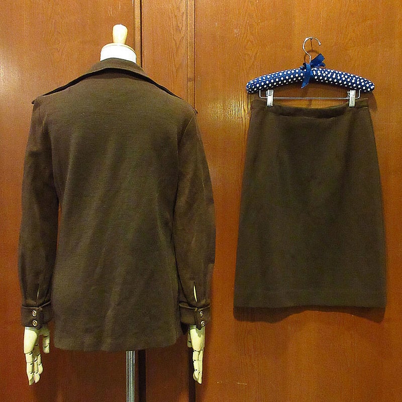 ビンテージ70's○Nordstromレディースウールニットジャケット&スカート