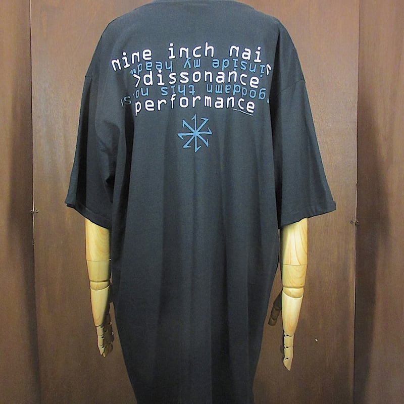 ナインインチネイルズ　両面プリントT　90s　DISSONANCE　Lサイズ ビンテージ90's○DEADSTOCK nine inch nails Dissonanceツ