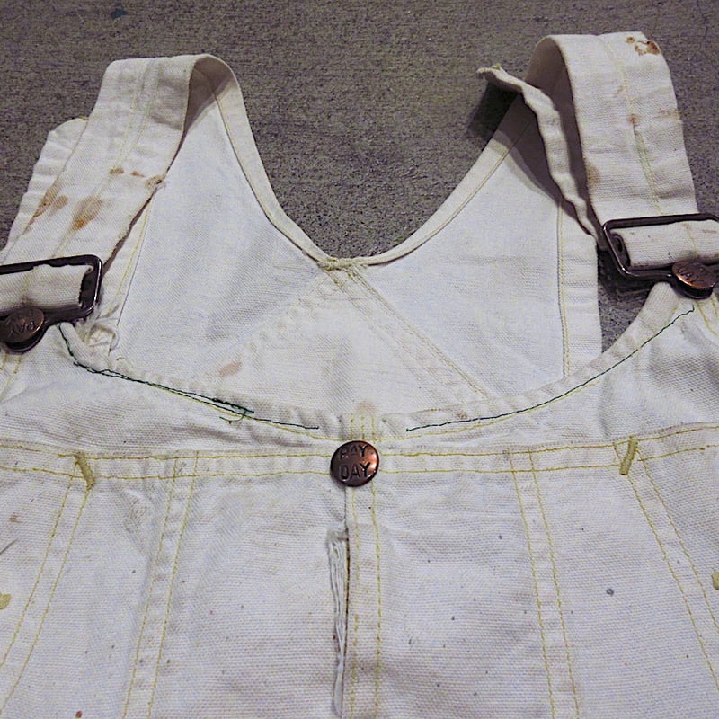 ビンテージ50's○PENNEY'Sエプロン付きダブルニーオーバーオール生成り